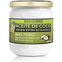 Los mejores  - Naturseed Aceite de coco - Virgen Extra Organico- Ecologico - Puro- Natural - 220ml - Para el Cabello y El Cuerpo…